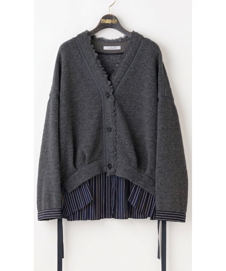 【Lallia Mu 26AW】2614514 スライバーニットカーディガン
