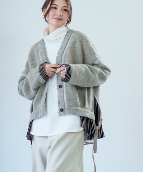 【Lallia Mu 26AW】2614514 スライバーニットカーディガン