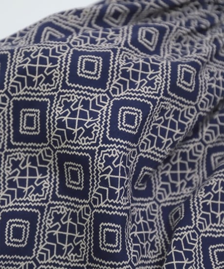 【Brocante / ブロカント】36-0323X インドプリント(パターン) フロンセシャツ