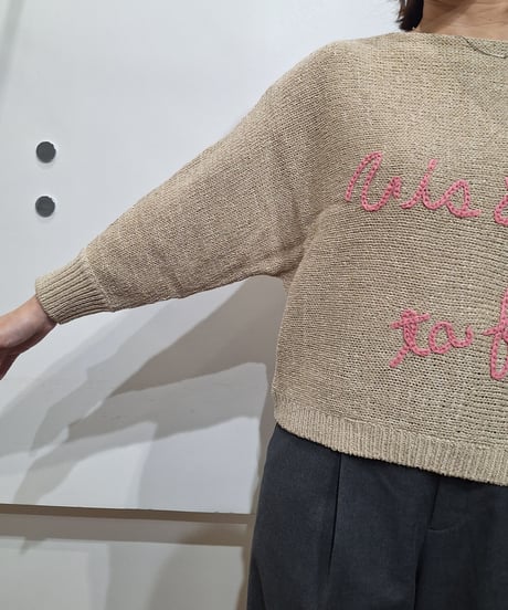 【ATELIER SIX】BL-11267396 リネンテープロゴ刺繍プルオーバー