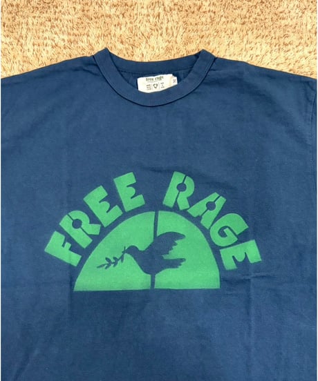 【free rage】 226AC818C リサイクルコットンTシャツ（BRUSH PEACE BIRD）