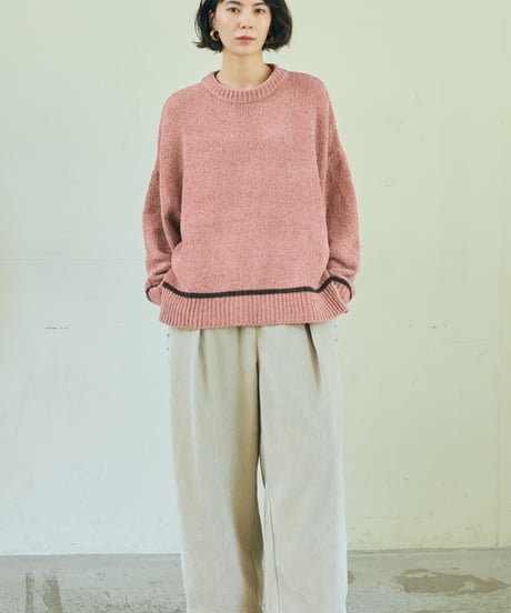 【ruxe 26AW】2634421 アンダーラインモールニット