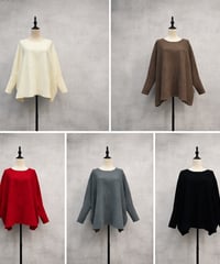 【siro de la bonte】R643107 32/2COTTON plating nylon  poncho pullover