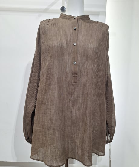 【cafune】625918 cotton stripe voile gather pullover