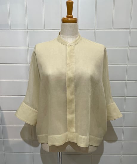 【BEATING HEART 】BB020L1　シアーノーカラー7分袖シャツ