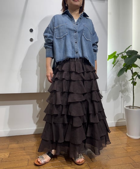 【PRIORITY】  P62121 JY ラッフルティアードスカート