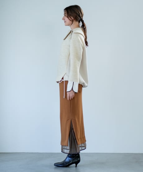 【Lallia Mu 26AW】2416516 ターンネックプルオーバー