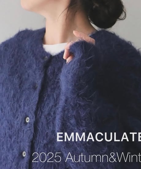 【EMMACULATE】2253K-01365 2WAY アルパカクルーネックカーディガン