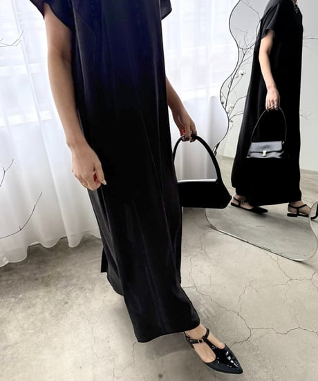 【cafune】525101 mat stretch georgette relax onepiece