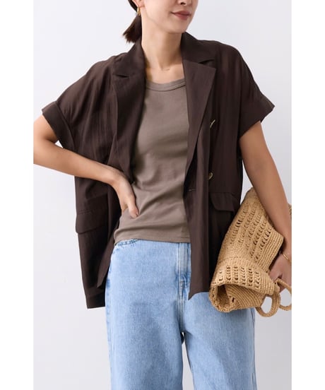 【MICA&DEAL】 0126205146 ハーフスリーブシアージャケット