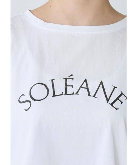【MICA&DEAL】 0126209182 ラメロゴプリントターンバックスリーブT-shirt