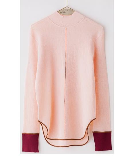 【Lallia Mu 26AW】  2613411 バイカラープリーツシアーニット