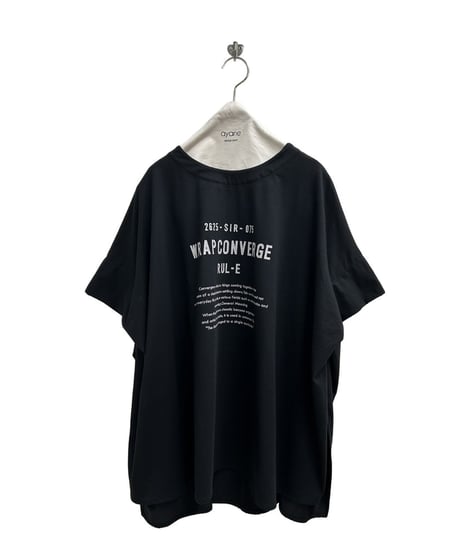 【ayane】  826519 ポンチョ型ロゴTシャツ