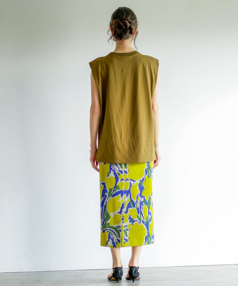 LalliaMu 25SS】2512583 タックスリーブグラフィックカットソー