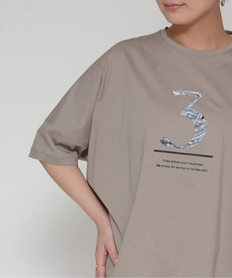【Praia】 LEO-2510 ナンバー転写ドルマンTシャツ