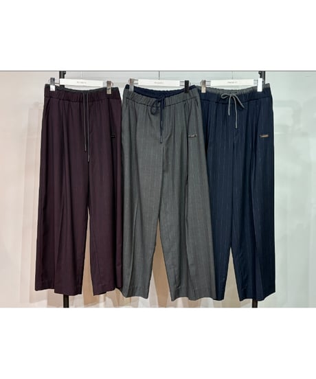 【PRIORITY 26AW】 P67056HW Wウエストストライプパンツ
