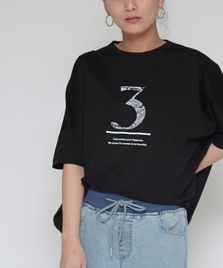 【Praia】 LEO-2510 ナンバー転写ドルマンTシャツ