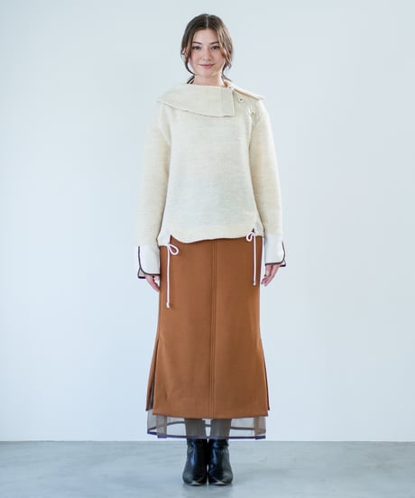 【Lallia Mu 26AW】2416516 ターンネックプルオーバー