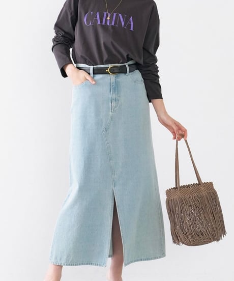 【MICA&DEAL】0125102022 AラインデニムロングSK