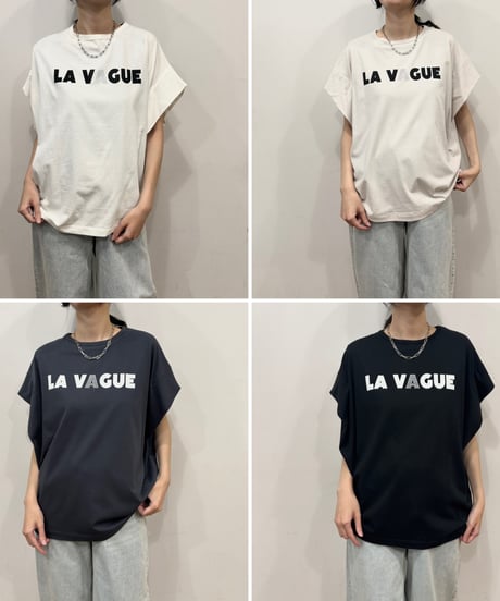 【siro de labonte】R613219 LA VAGUEtuck sleeve Tshirt(ラバー＆メタル） 30/-highgauge cotton