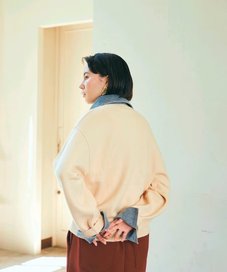 【ruxe 26AW】2634422 デニム切り替えドッキングニット
