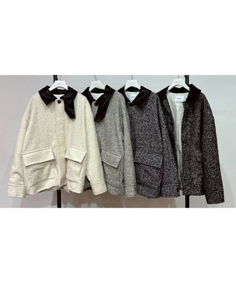 【PRIORITY 26AW】 P67020BF ヘリンボンツイードジャケット