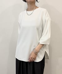 【siro de labonte】R613311 puff sleeve pullover linen like hightwist