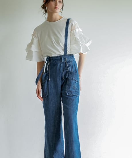 LalliaMu 25SS】2512712 アウトポケットデニムサスペンダー