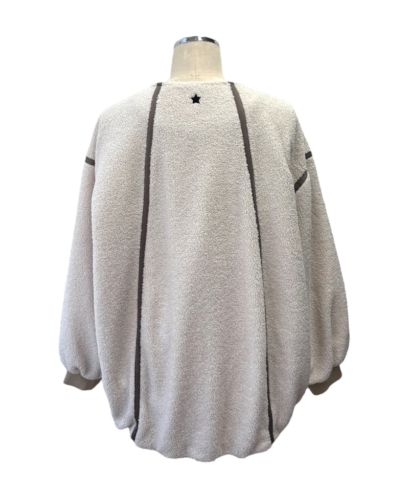 ayane early spring】896102 ノーカラー裏キルトボアブルゾン | se