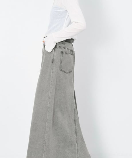 【MICA&DEAL】0125102022 AラインデニムロングSK