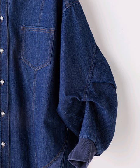 【Lallia Mu 26AW】  2613670 2wayスリーブデニムシャツ