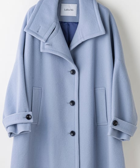 【Lallia Mu 26AW】2614180 スタンドカラーフレアコート