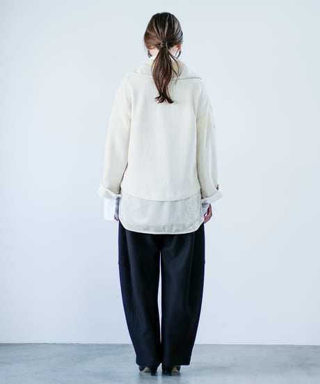 【Lallia Mu 26AW】2614512 クォーターリブジャージープルオーバー