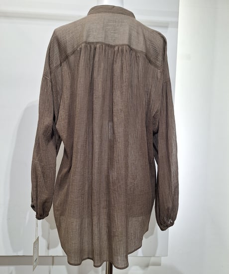 【cafune】625918 cotton stripe voile gather pullover