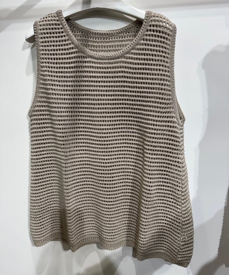 全国送料185円【ayane】  826540 ニットメッシュAラインタンクトップ