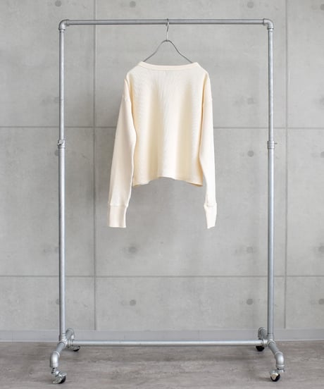 【alee】851323 多ボタンヘンリーネックTee