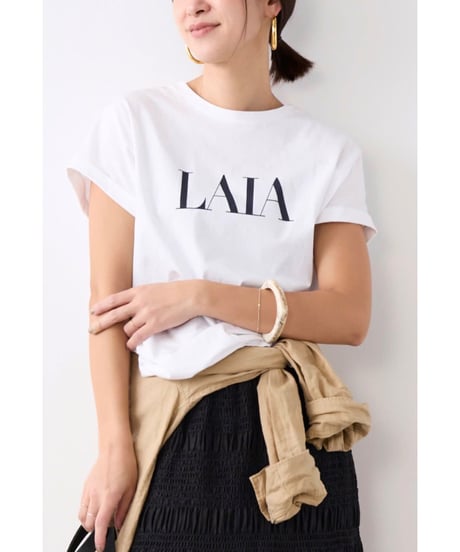 【MICA&DEAL】 0126209101 "LAIA"ロゴヘムラウンドT-shirt