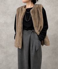 【siro de la bonte 26AW】R643313 eco fur vest