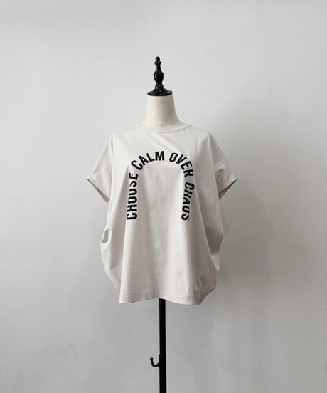 【siro de labonte】R613220 message tuck sleeve Tshirt 30/-highgauge cotton