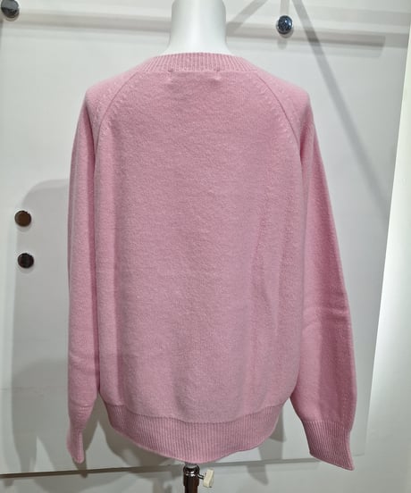 【EMMACURATE】2254K-54444ラグランスリーブクルーネックプルオーバー7G 天竺 ホールガーメント