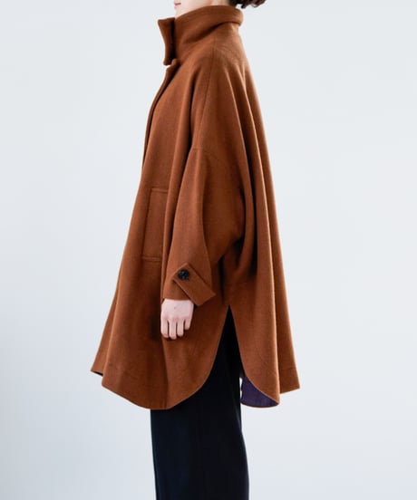 【Lallia Mu 25AW】2514141 スタンドカラーフレアコート