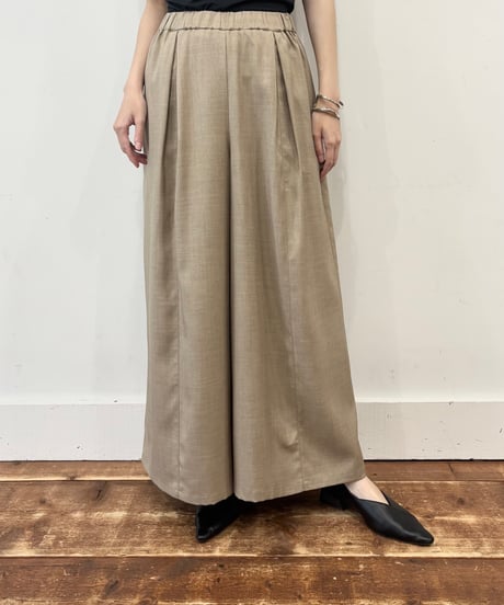 【siro de labonte】 R613305 tuck buggy pants linen like twill