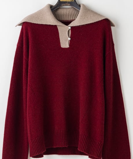 【Lallia Mu 26AW】2614444 セーラーカラーニット