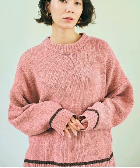【ruxe 26AW】2634421 アンダーラインモールニット