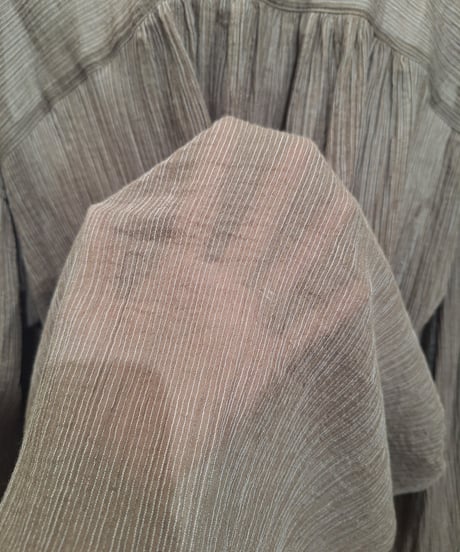 【cafune】625918 cotton stripe voile gather pullover