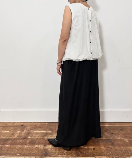 【siro de labonte 26SS】 R623201　balloon vest　2way着用可能　／　tulle docking