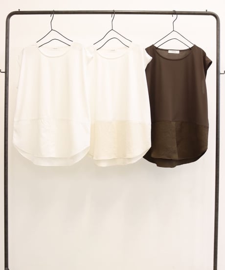 【LE MÉLANGE 26AW】8641009 フレンチスリーブ裾切替インナー