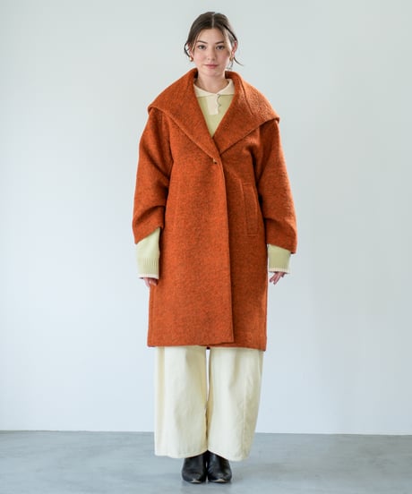 【Lallia Mu 26AW】2614170 ビッグカラースライバーコート