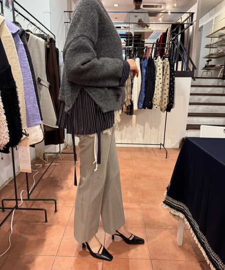 39【Lallia Mu 26AW】2614514 スライバーニットカーディガン