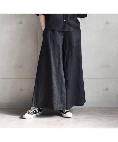 【AUG】 861129 リネン タックフレア パンツ